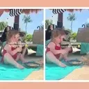 Unexpected Visitor Disrupts Toddler's Poolside Snack in Viral Video