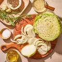 Roasted Cabbage Salad with Rosemary-Garlic Vinaigrette