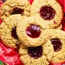 Delectable Tahini Thumbprint Cookies with Raspberry Jam