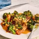 Sheet-Pan Thai Red Curry Chicken with Peanut-Lime Sauce: A Flavorful Weeknight Meal