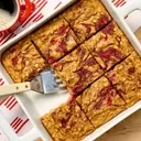 Wholesome Oatmeal Bars with Almond Butter and Strawberry