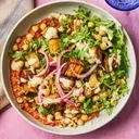 Flavorful Chickpea and Eggplant Power Bowls with Tahini Dressing