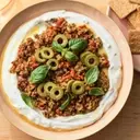 Mediterranean Olive and Yogurt Spread with Roasted Peppers