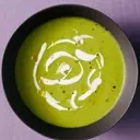 Velvety Spring Asparagus Soup with Lemon Creme Fraiche