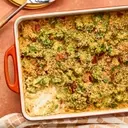 Luxurious Broccoli Bake with Sun-Dried Tomato and Bacon