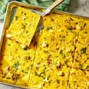 Effortless and Nutritious Sheet-Pan Eggs with Cauliflower and Tempeh