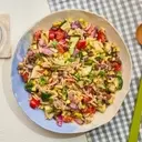 Festive Summer Orzo Salad with Creamy Dressing