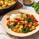 Speedy Skillet Gnocchi with Tomatoes and Spinach