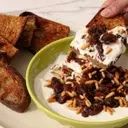 Creamy Feta Dip with Caramelized Dates and Toasted Pine Nuts