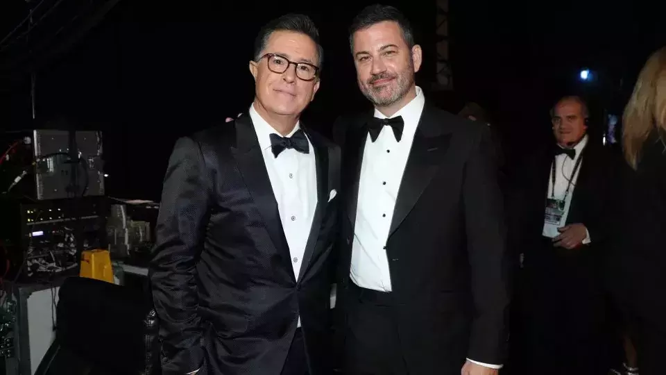 Jimmy Kimmel reage ao fim do programa de Stephen Colbert