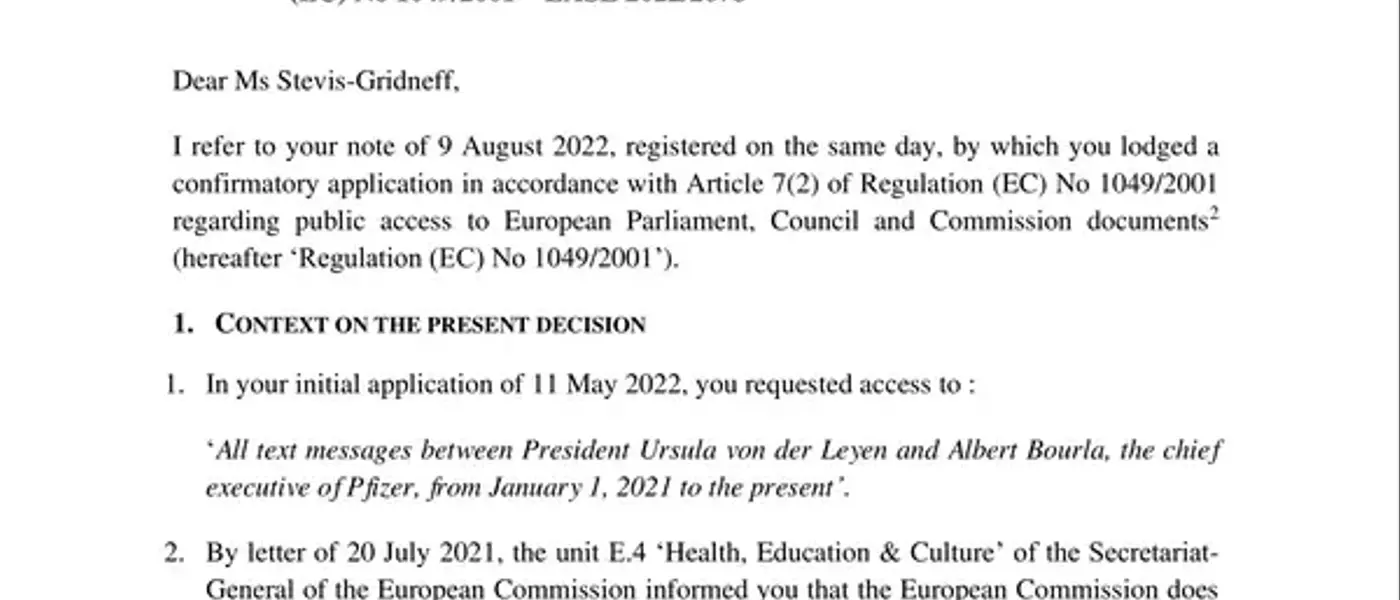 EU Commission Accused of Destroying COVID Vaccine Text Messages