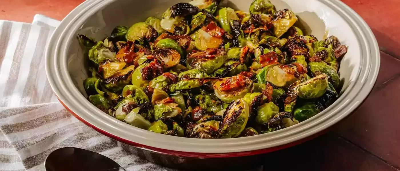 Crispy Brussels Sprouts with Sweet Chili Sauce (Nam Chim Gai)