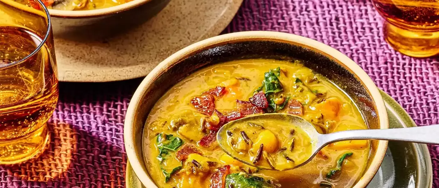 Hearty Autumnal Soup: Wild Rice & Pumpkin Delights
