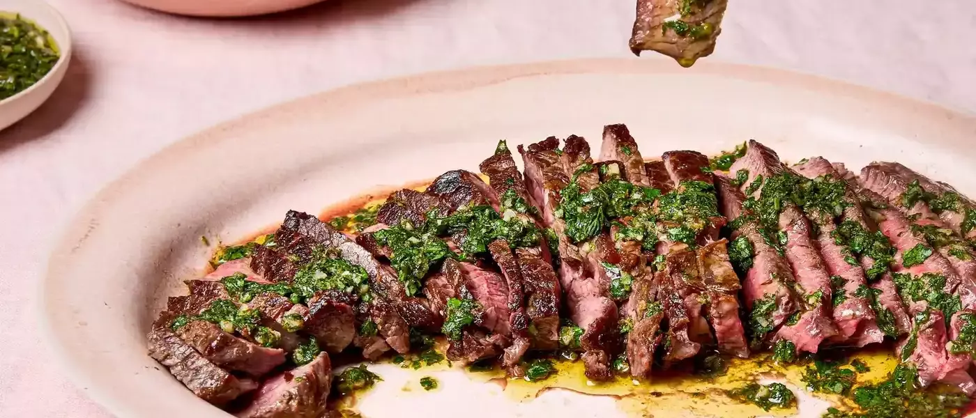 Seared Steak with Green Chermoula and Chickpea Salad: A Quick and Flavorful Meal