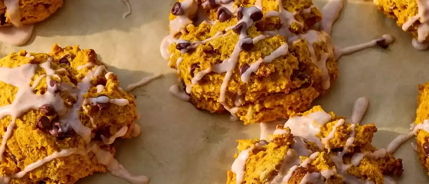 Effortless Pumpkin Chocolate-Chip Drop Scones
