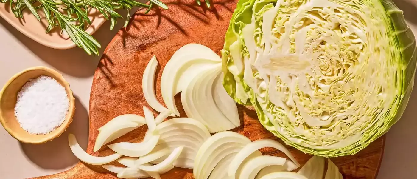 Roasted Cabbage Salad with Rosemary-Garlic Vinaigrette