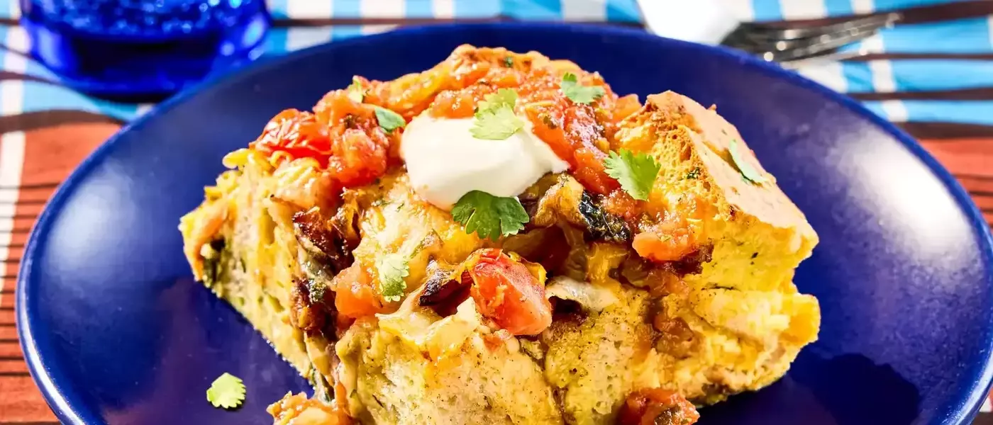 Southwest-Style Cheesy Breakfast Strata: A Hearty Make-Ahead Meal