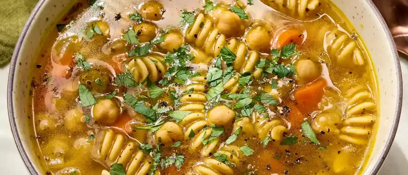 Hearty Chickpea Noodle Soup: A Wholesome 30-Minute Meal