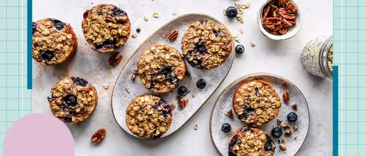 The Morning Snack for Digestive Health: Oatmeal Cups with Blueberries and Nuts