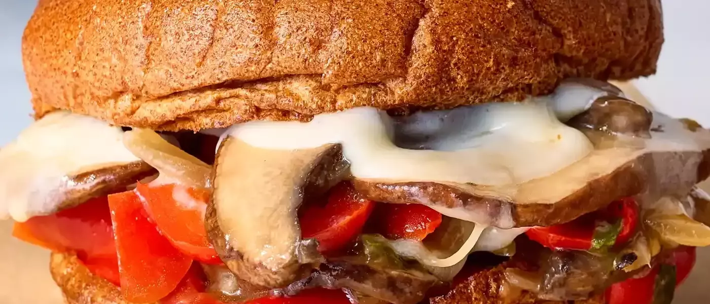 Vegetarian Portobello "Philly Cheese Steak" Sandwich: A Delightful and Healthy Twist