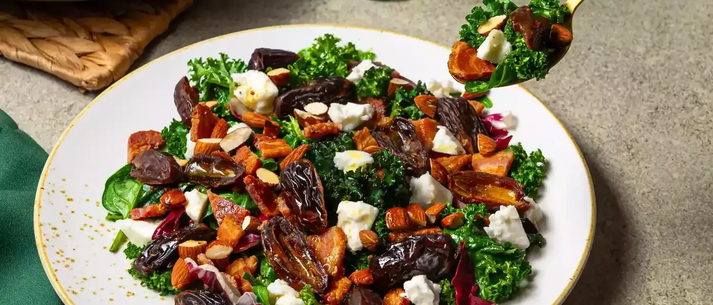 Bacon and Date Salad with Tangy Vinaigrette