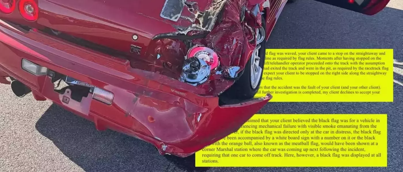 Laguna Seca Telehandler Destroys Rare R34 Nissan Skyline, Owner Files Lawsuit