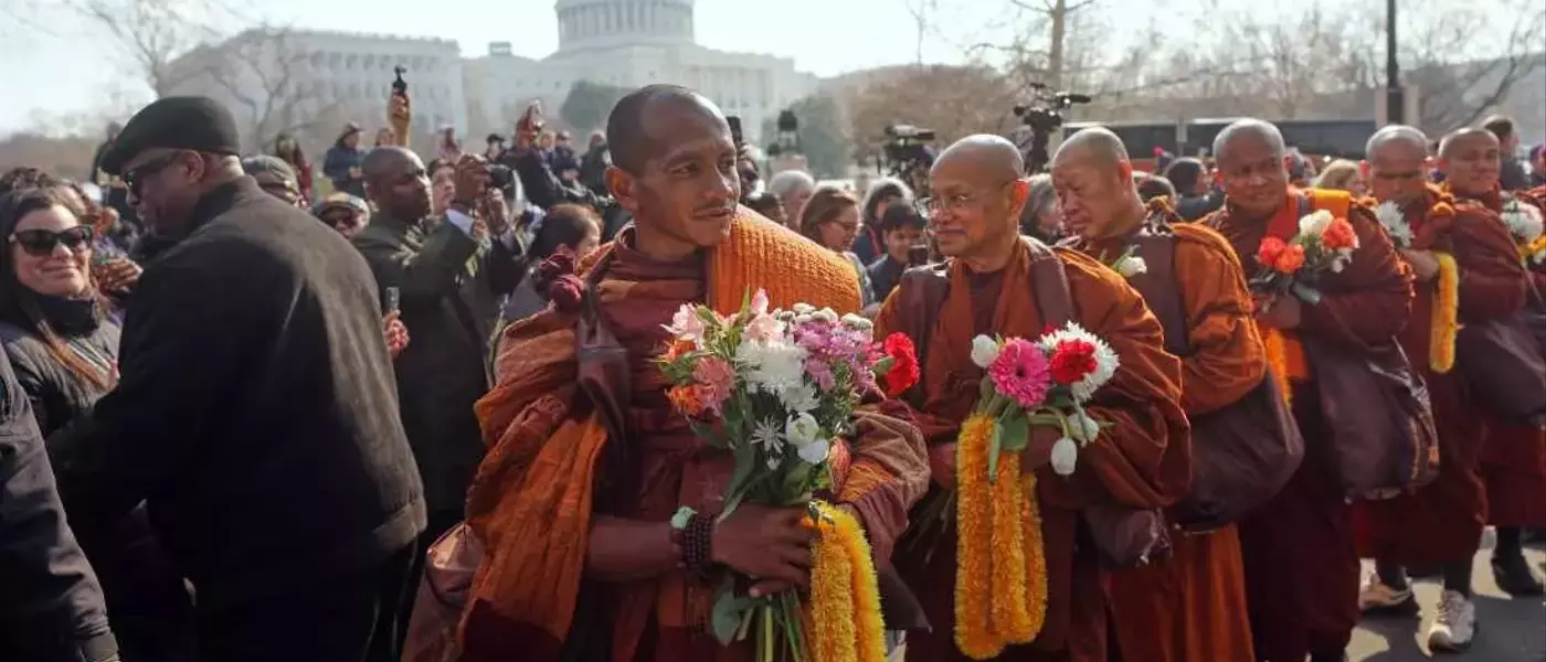 Monks' Peace Journey Culminates in Washington D.C.