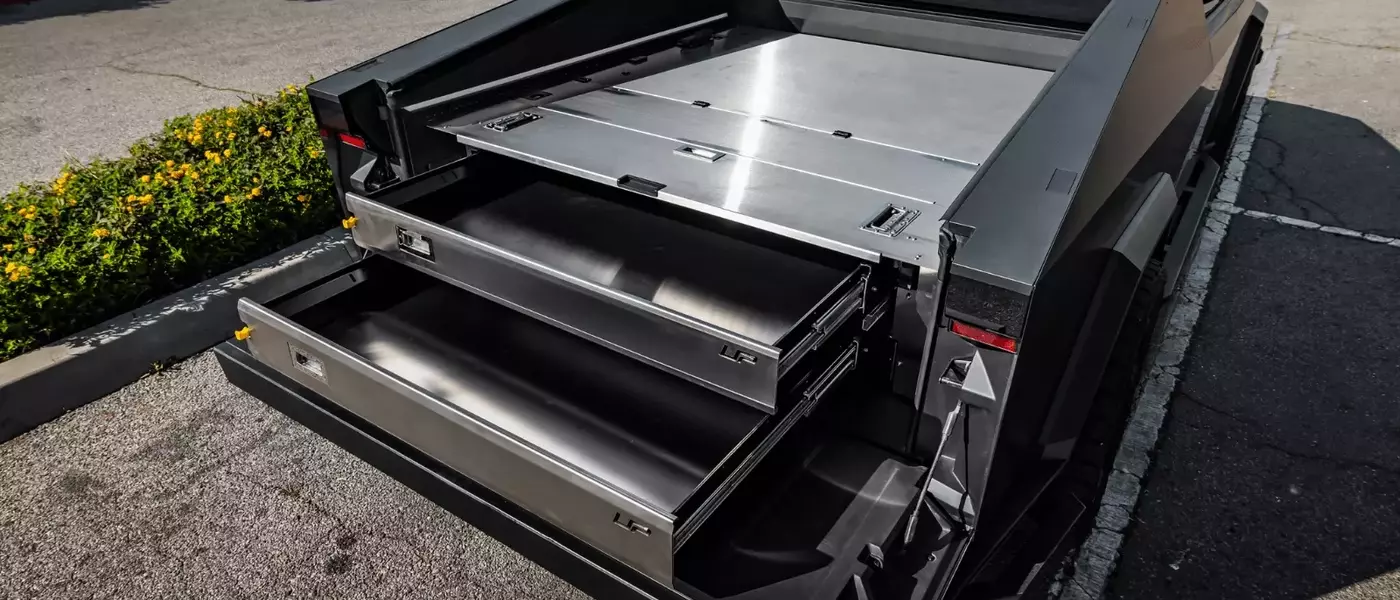 Cybertruck Transformed into Ultimate Mobile Workspace with New Storage System