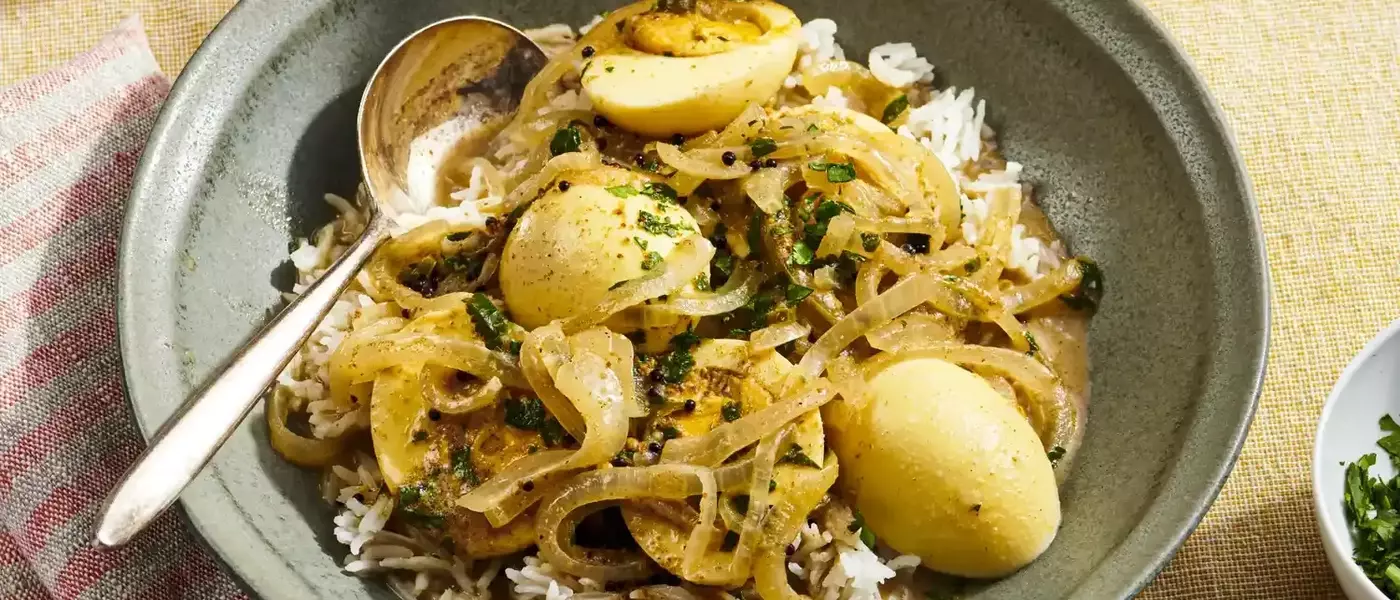 Homemade Balti-Style Eggs in Creamy Coconut Sauce
