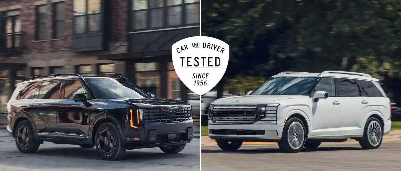 Kia Telluride's Turbo-Four Outperforms Hyundai Palisade's V-6 in Performance Tests