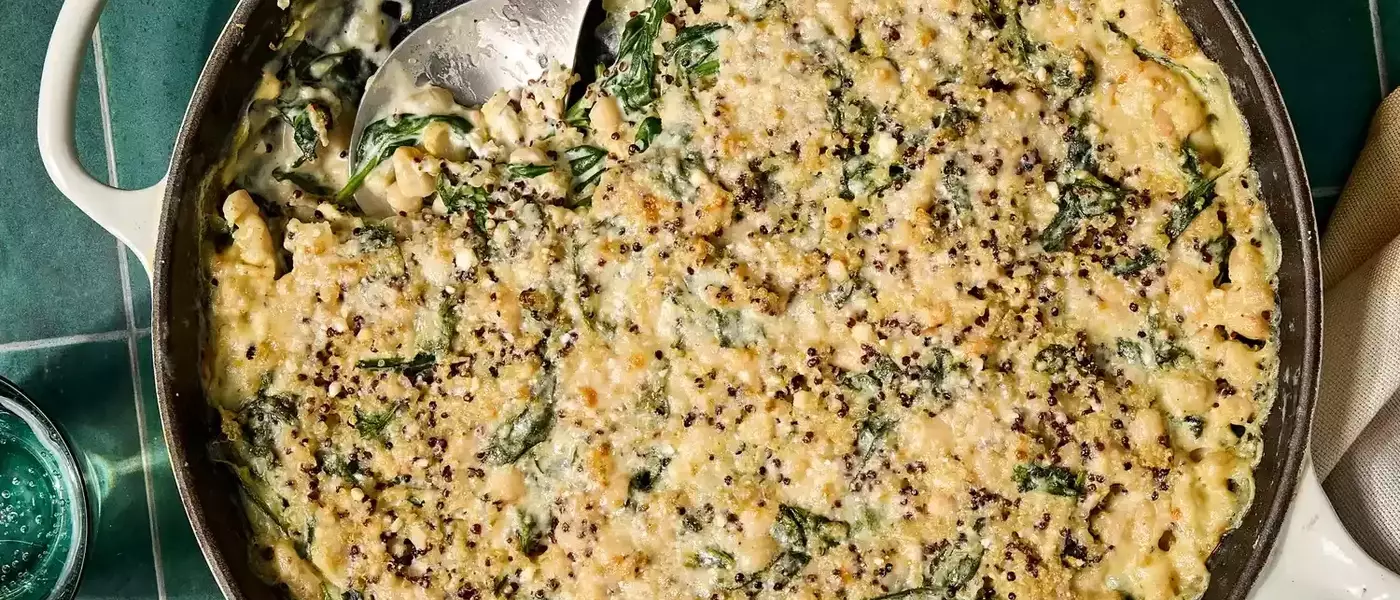 Creamy Lemon-Parmesan Spinach & White Bean Casserole: A Wholesome Delight