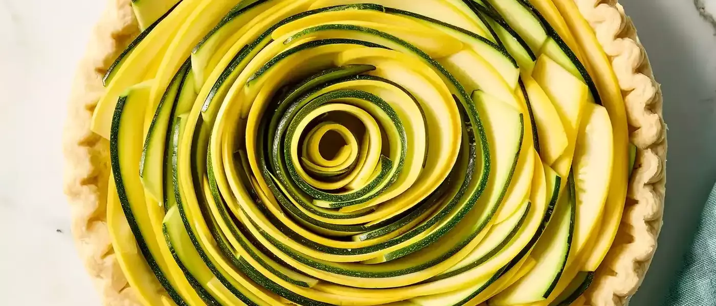 Elegant Zucchini and Summer Squash Ribbon Quiche