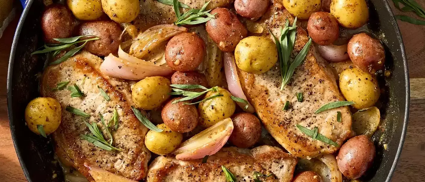 Honey-Mustard Pork Chops with Potatoes: A Quick and Healthy Meal