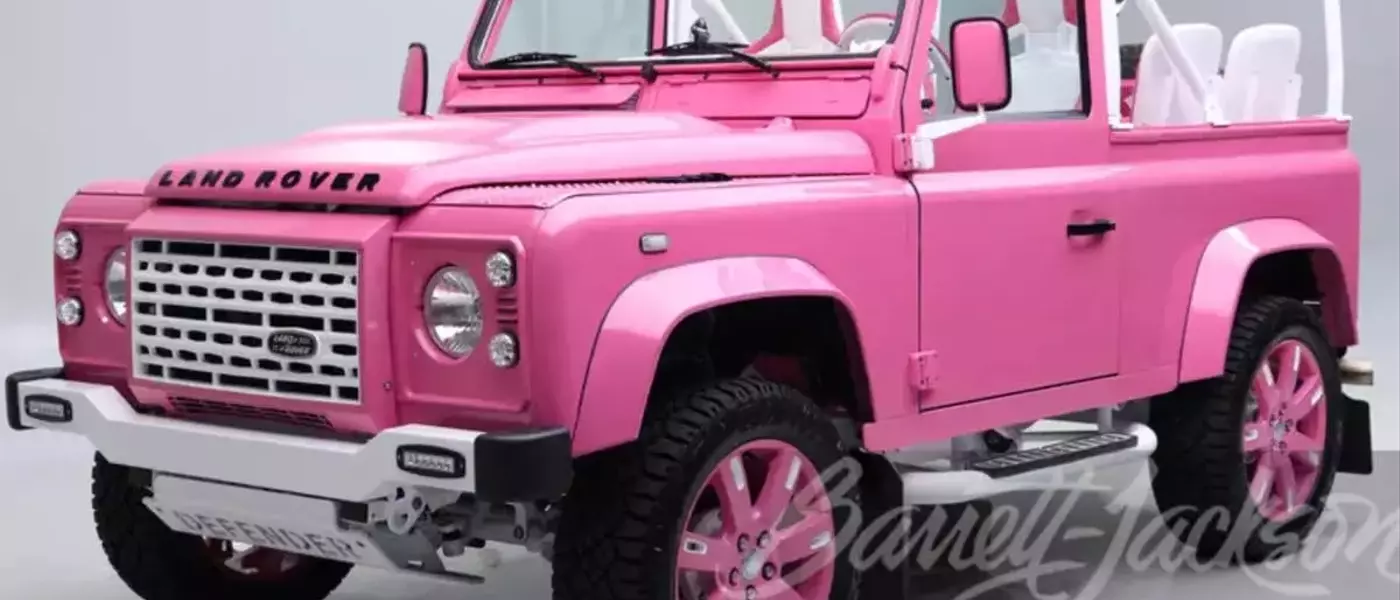 Unique Barbie-Themed Land Rover Defender 90 Up for Auction