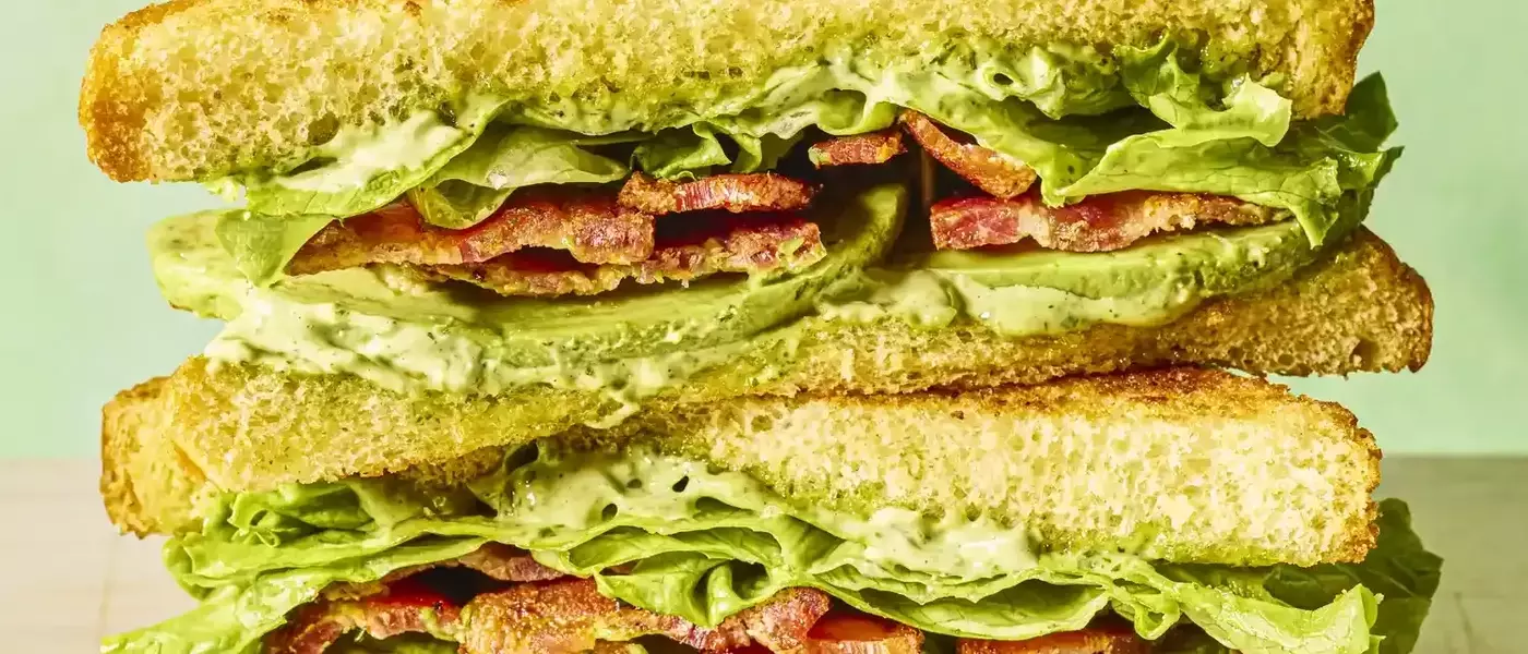 Bacon, Lettuce, and Avocado Sandwich with Herb Aioli