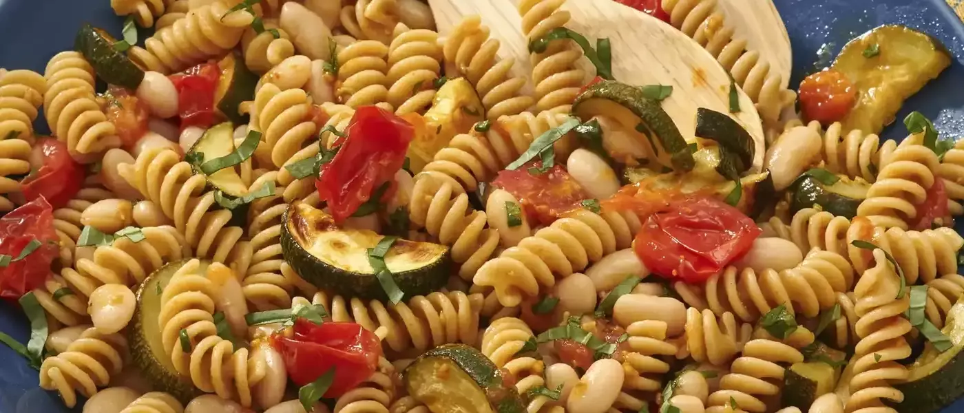 Nourishing Roasted Vegetable and Bean Pasta Salad