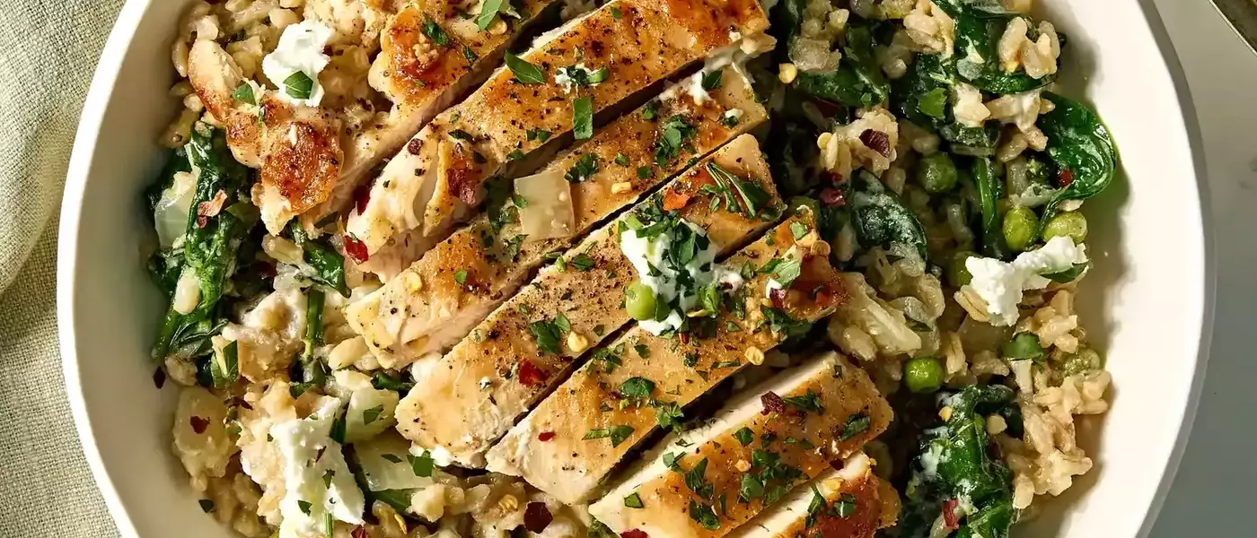 Creamy Lemon Chicken Skillet with Spinach & Peas: A Wholesome One-Pan Meal