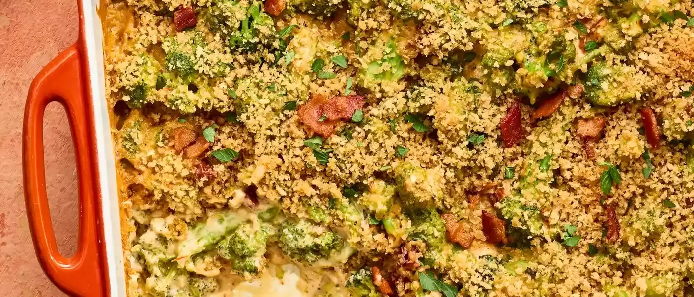 Luxurious Broccoli Bake with Sun-Dried Tomato and Bacon
