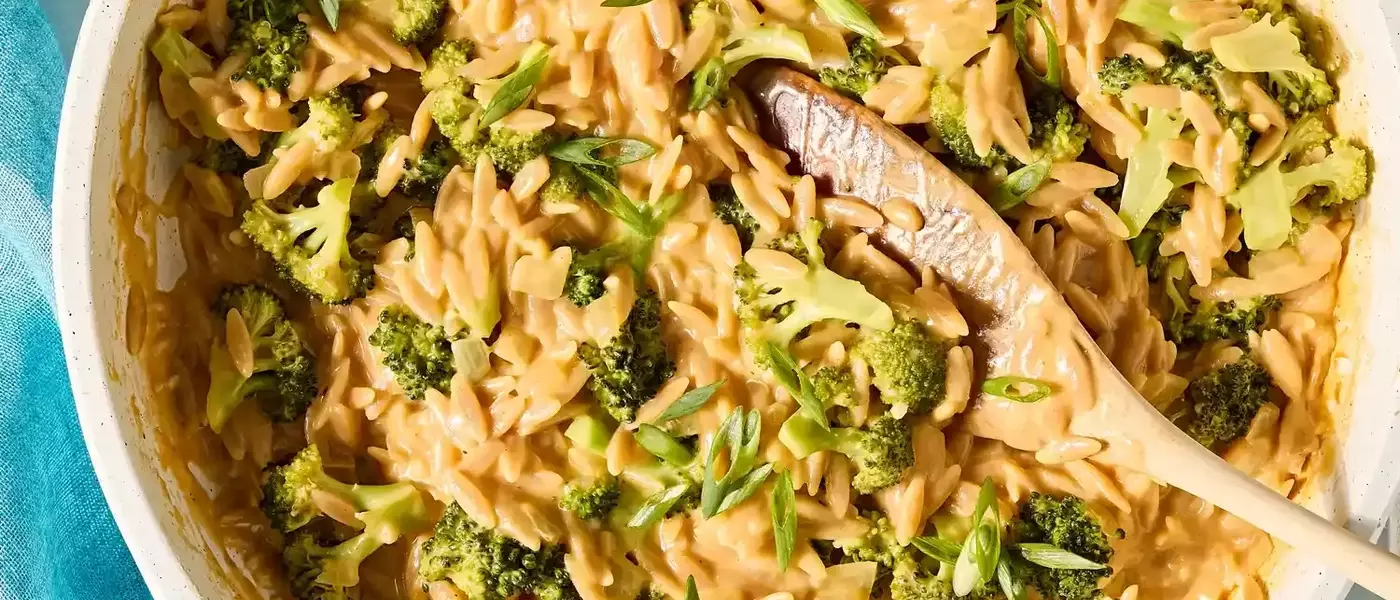 Quick and Healthy Broccoli-Cheddar Orzo