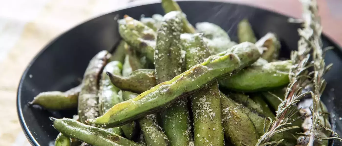Effortless Broiled Fava Beans with Herb-Infused Salt