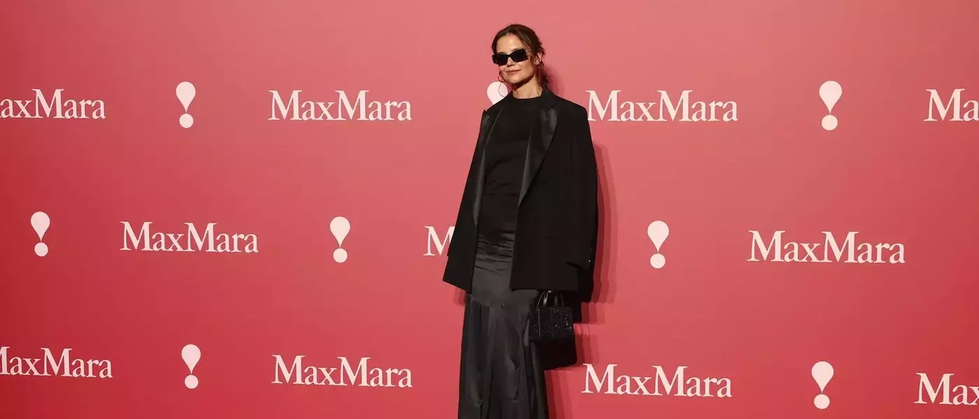 Katie Holmes Embraces 'Summer Goth' Look at Max Mara Show