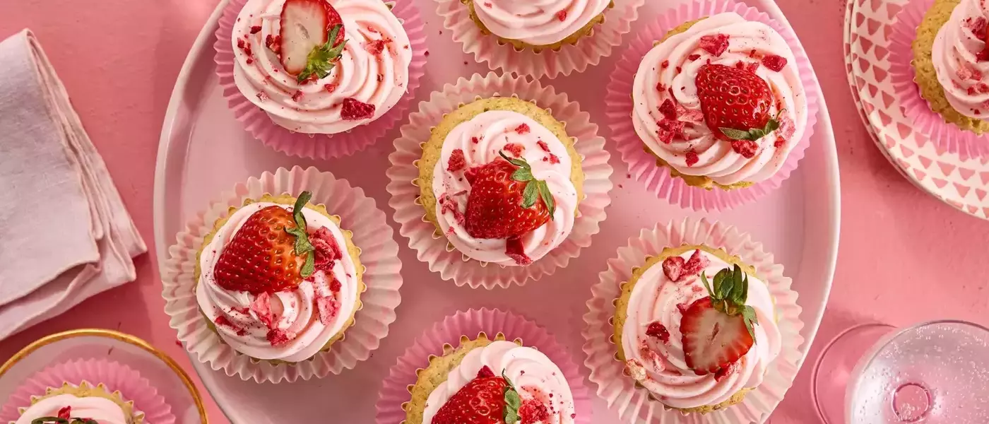 Delightful Strawberry Cupcakes with Rosy Buttercream