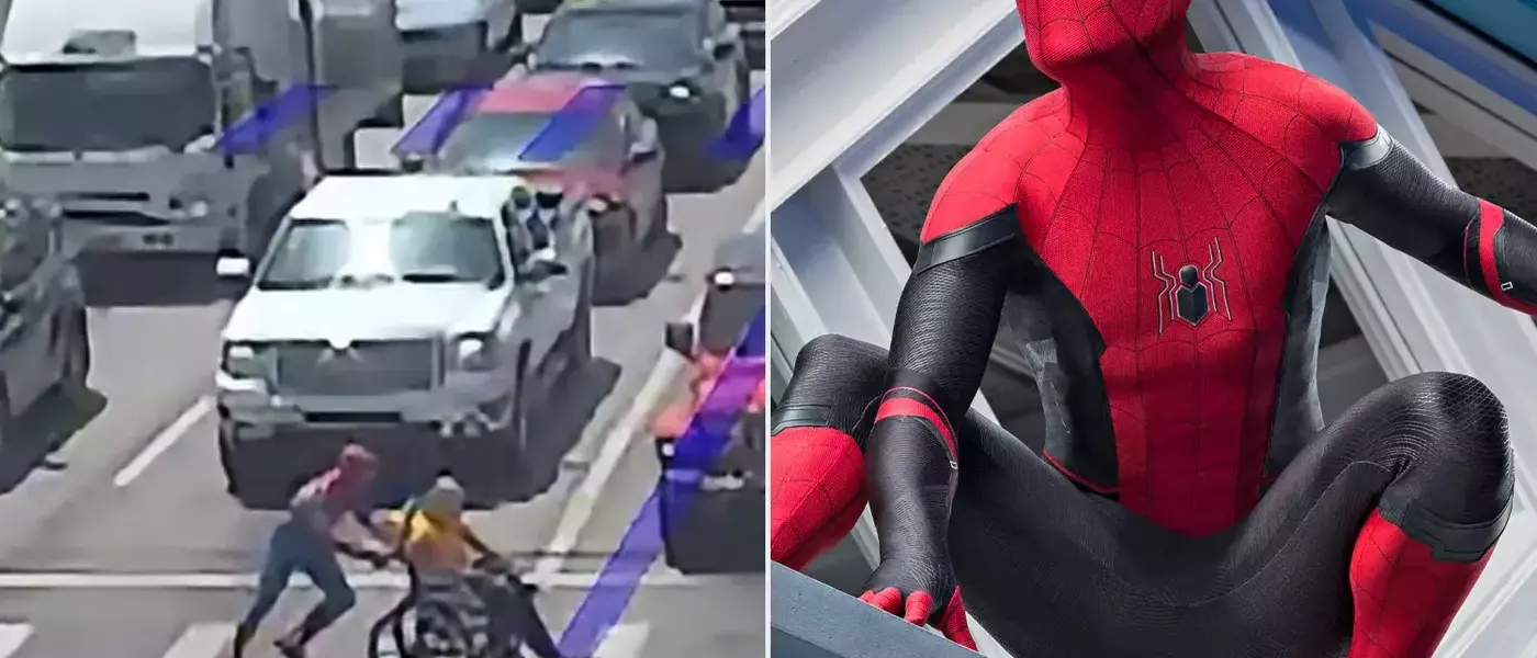 Real-Life Hero Embodies Spider-Man Spirit by Aiding Wheelchair User