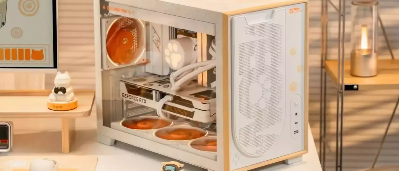 Colorfire's Cat-Themed PC Case Features an Adorable Paw-Print Power Button