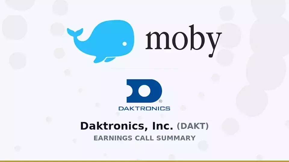 Daktronics' Q1 2010 Performance: Operational Agility Amidst Market Headwinds