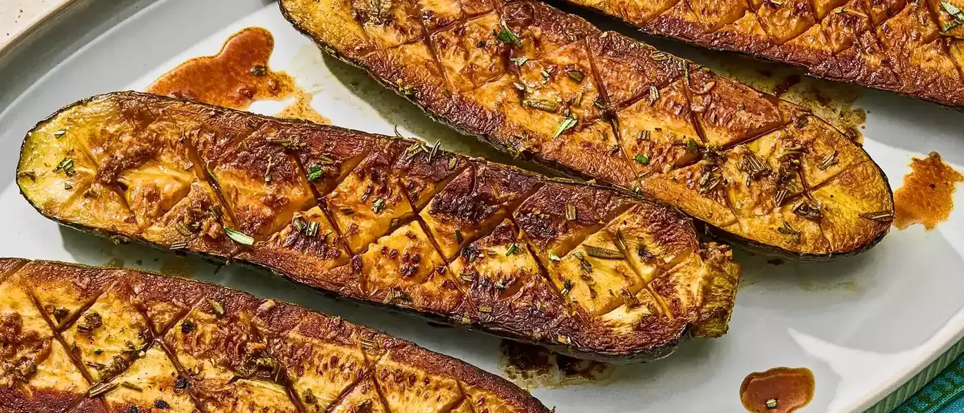 Delectable Balsamic Rosemary Melting Zucchini
