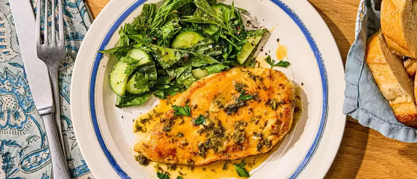 Effortless Elegance: Rapid Lemon-Herb Chicken with Pan Sauce
