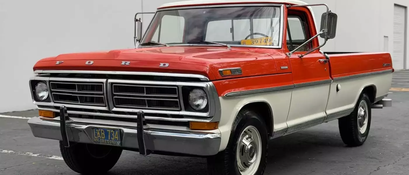 Rare 1972 Ford F-250 Sport Custom Camper Special Goes Up for Auction