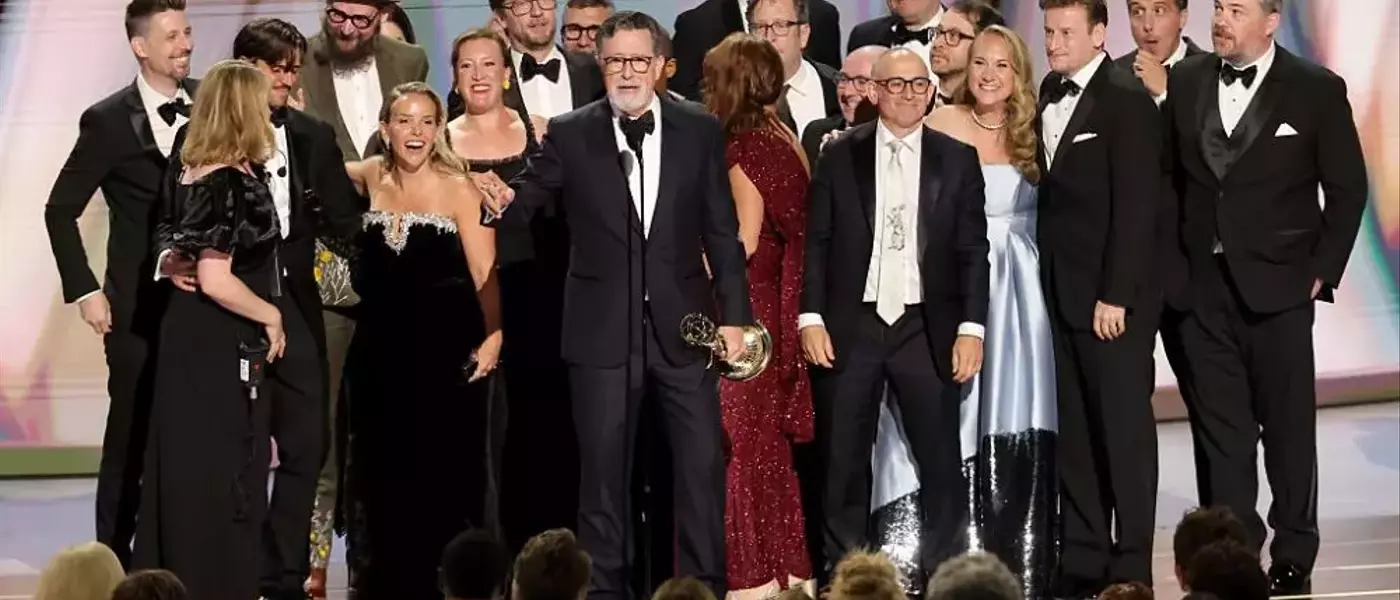 Stephen Colbert's 'Late Show' Triumphs at Emmys, Host Urges Industry to Hire His Talented Crew