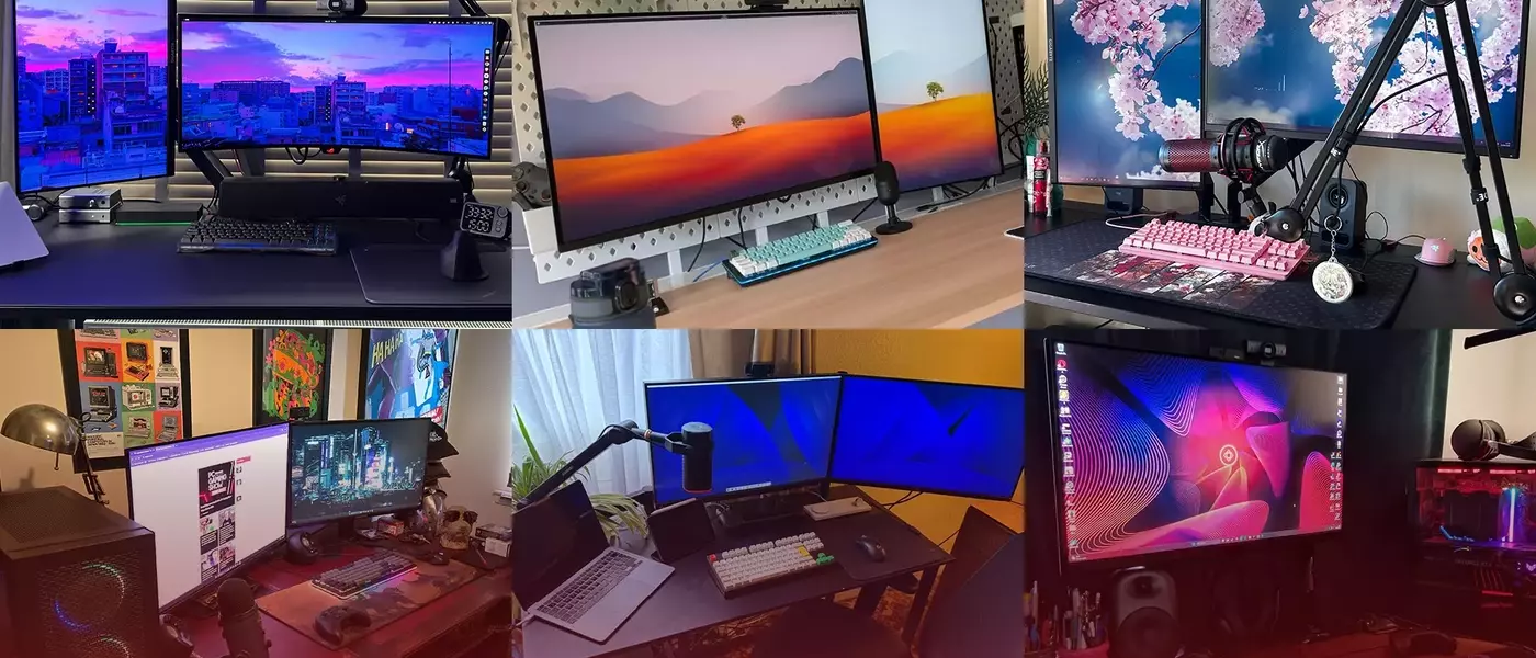 A Glimpse into the Workspaces of PC Gamer: Custom Rigs, Peripherals, and Personal Touches